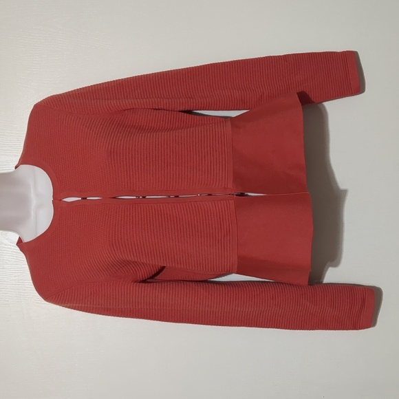 Hugo Boss Merino Super Fine Cardigan Sweater Orange Size Medium - Picture 2 of 8